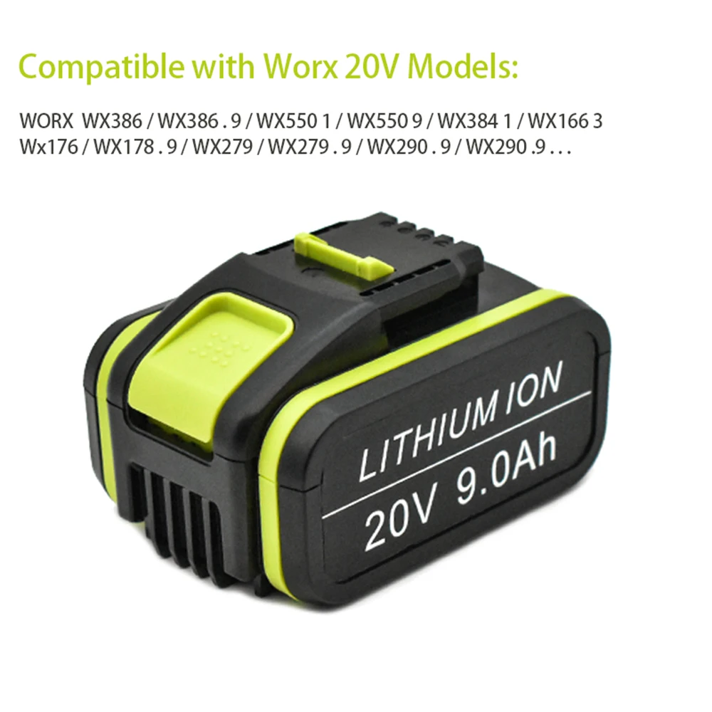 

100% New 20V 9,0 Ah Ersatz Worx 20V Max Li-Ion Batterie WA3551 WA 3551,1 WA3553 WA3641 WX373 WX390 Akku werkzeug