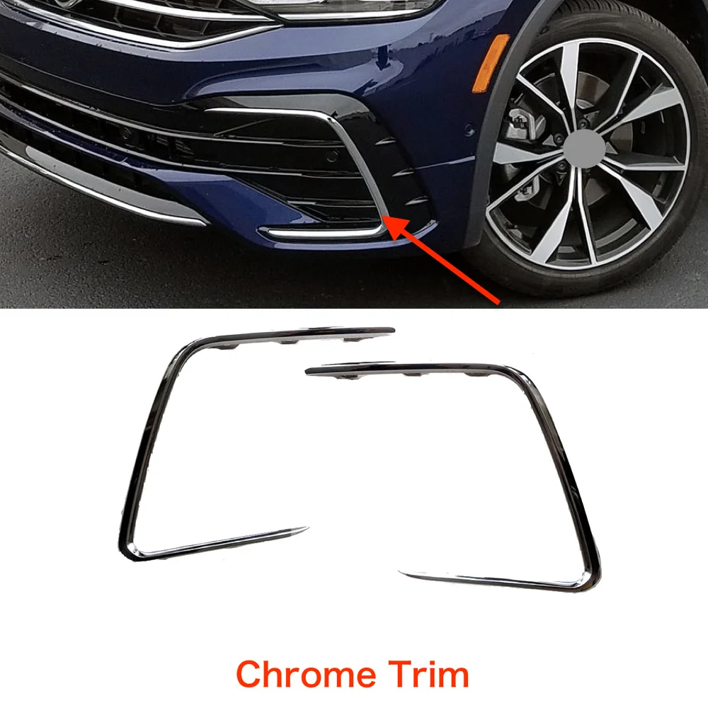 

Front Fog Lamp Grille Surrounding Chrome Trim For Tiguan R-LINE 2022