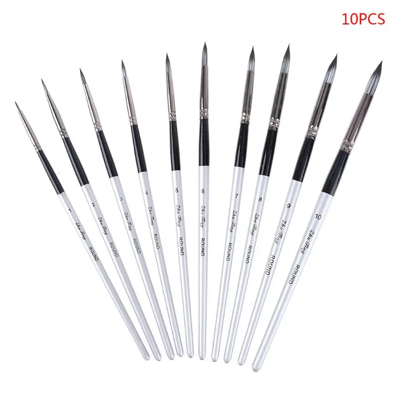 

Watercolor Paint Brushes Long Handle Round Point Tips Painting Brush Pens Set Long Handle Acrylic Watercolor Art Pens Dropship