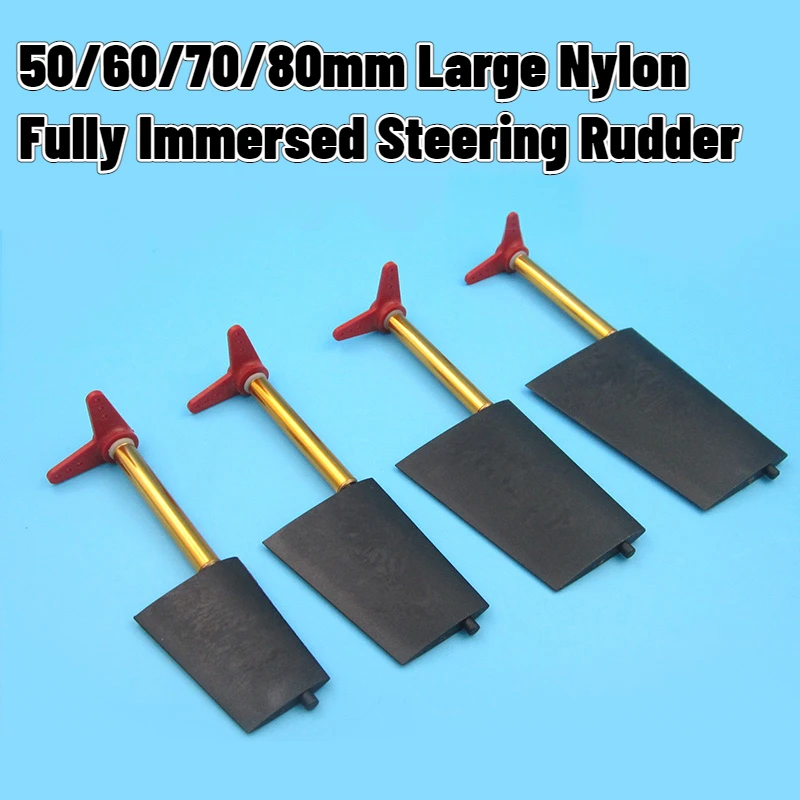 

RC Boat Large Glassfiber Nylon Fully Immersed Steering Rudder Blade Height 50mm/60mm/70mm/80mm with Straight Arm/L Arm