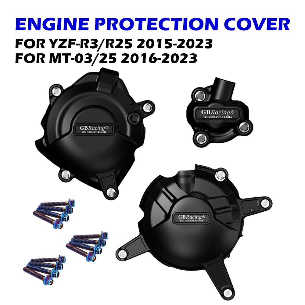 Motorcycles Engine Cover Protection Case For YAMAHA R25 YZF-R3 MT-03 2015- GB Racing Modified Accessories