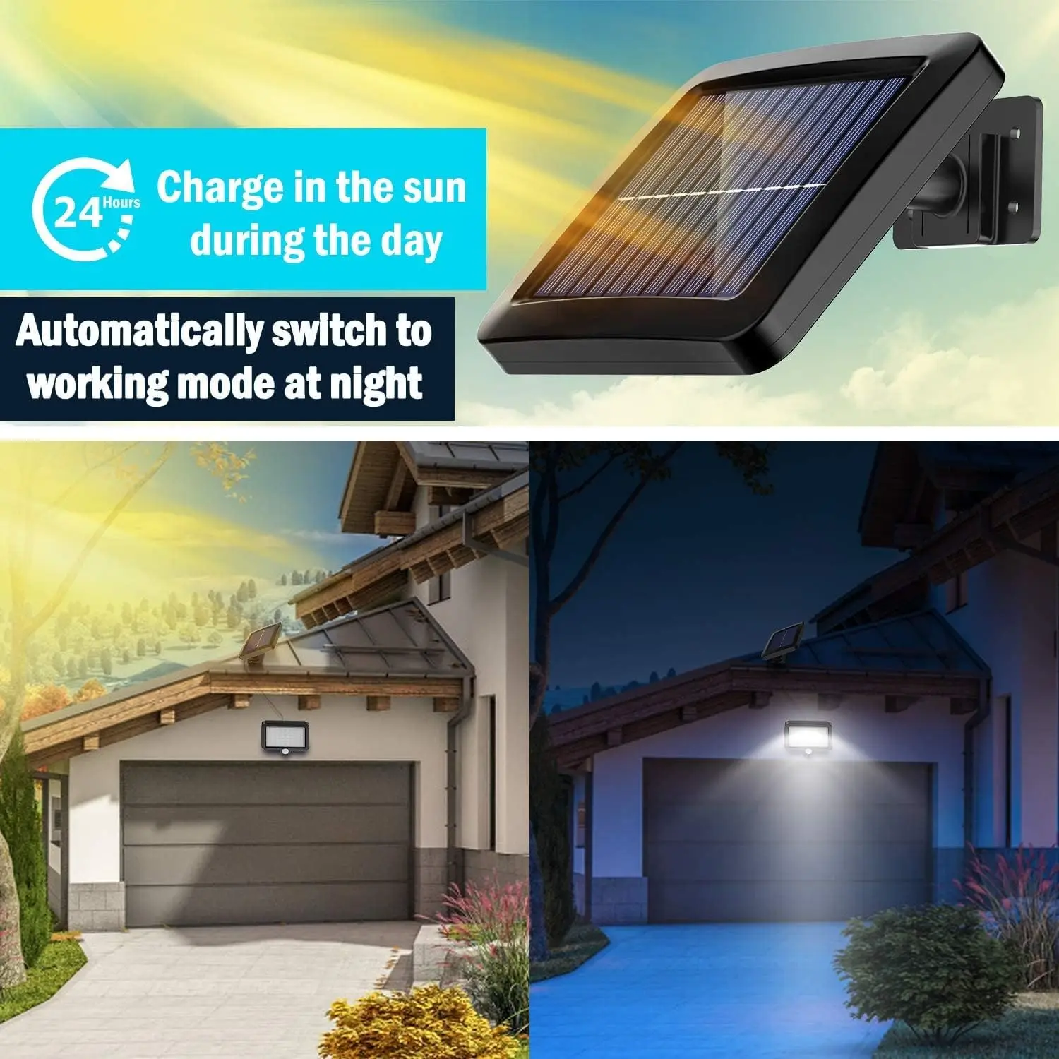Outdoor Solar Led Light Waterproof Solar Wall Lamp with Motion Sensor Floodlight