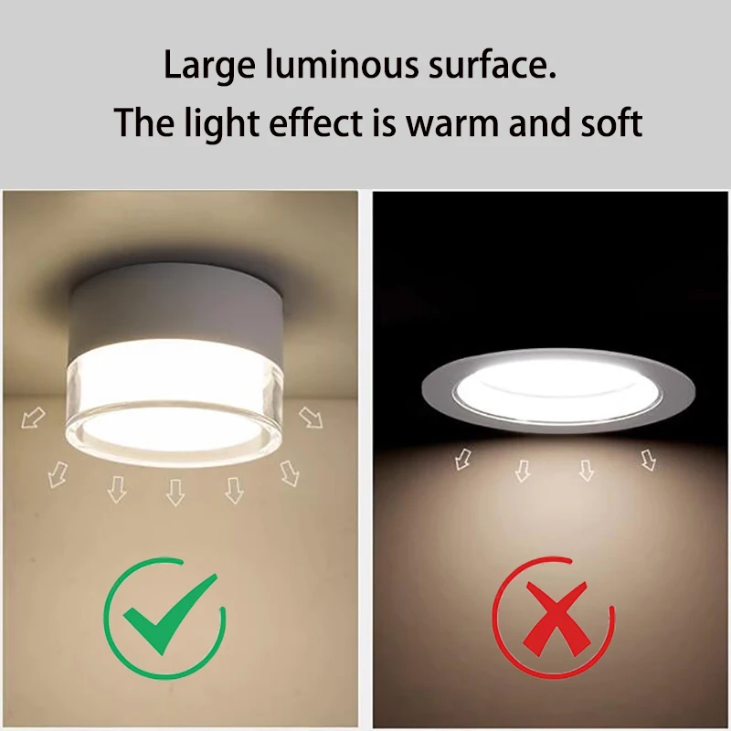 New2023LED 통 디밍이 가능한 천장 조명 7W 9W 12W 15W18W 북유럽 표면 장착 주변 빛나는 LED 통 스포트라이트