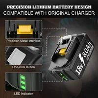 Pour Makita BL1830 batterie 18V 8000mAh batterie BL1830 BL1815 BL1860 BL1840 outil batterie Rechargeable avec chargeur 6A 4
