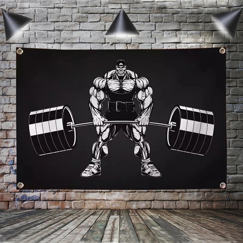 Bannière Fitness Murale - Baby Chick Weights - Décoration Gym - Vinyle