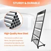 Magazine Rack Floor-Standing,4-Layer Brochure Holder Display Stand Tiered Design with Wheels,High-Hardness Metal Magazine 3