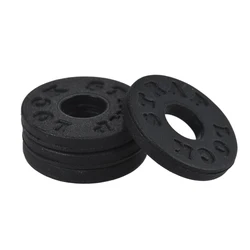 4 - Pack Rubber Guitar Strap Lock Buckles - Durable Bass Guitar Accessories (Black)