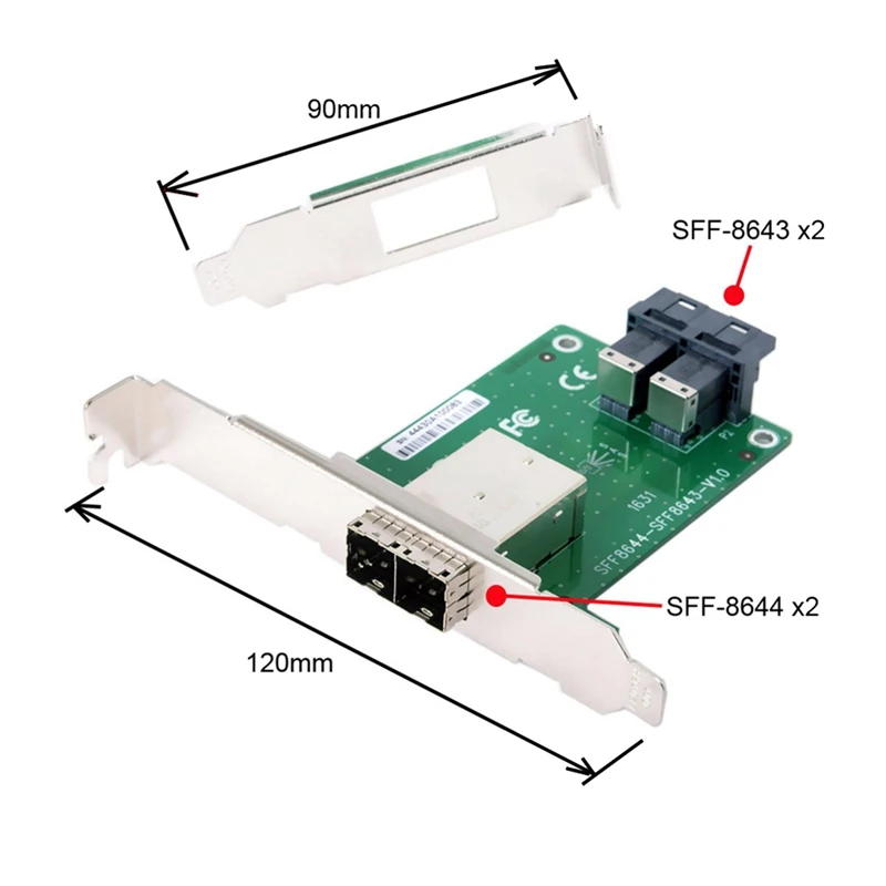 ܺ SFF-8643  8644  JBOD, ̴ SAS HD   ī (), 1 