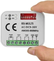 Universal RX Multi Frequency 300-868MHz Rolling and Fixed Code & Learning Code Garage Door Remote Control Receiver Controller 2