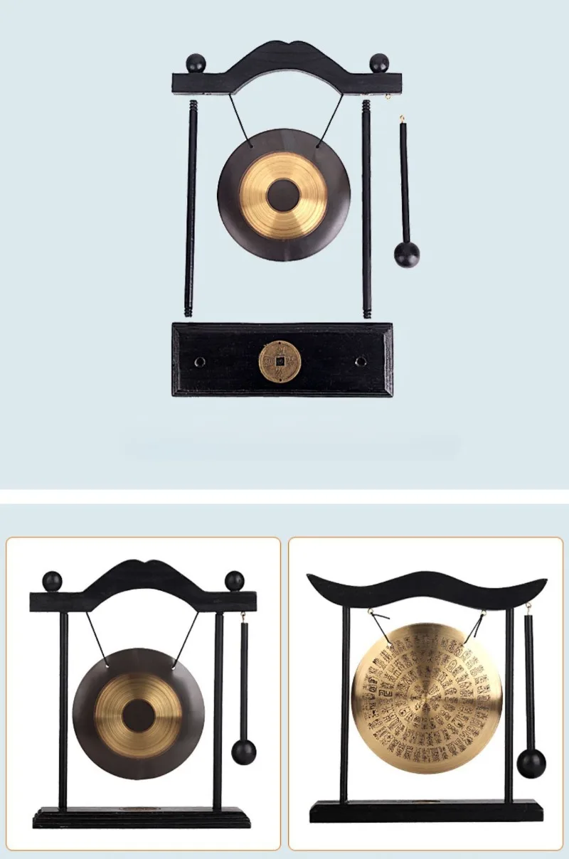 Description Picture 6 of itemSupport Gong Cymbals Vintage Percussion Instruments Home Decorative Bong Handicraft Zodiac Meditation Sound Healing Instrument
