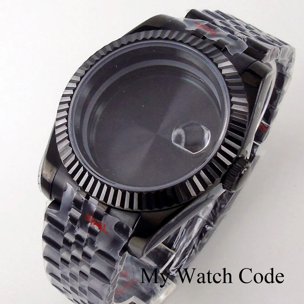 36mm 39mm Fluted Curved Watch Case for NH34 NH35 NH36 NH38 NH39 NH70 NH72 ETA2824 PT5000 MINGZHU DG MIYOTA Jubilee Bracelet