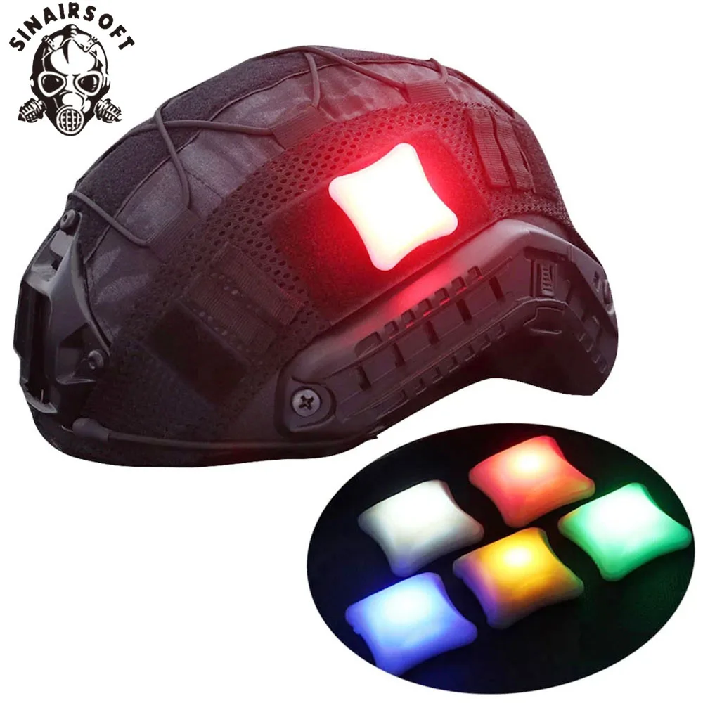 

SINAIRSOFT-actical Helmet Signal Light Magic Tape Hunting Camping Survival Signal Indicators Lamp Outdoor Waterproof LED Light