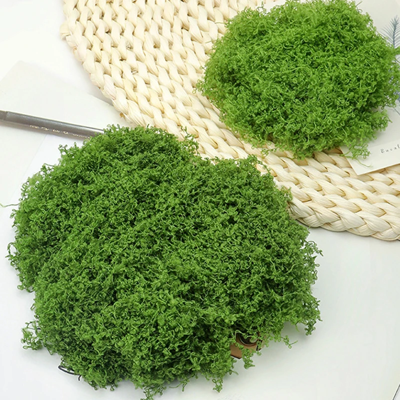 about 20g Artificial Green Plants Polyester Moss Grass Home Living Room Garden Decoration Mini Landscape Fake Flower DIY Crafts