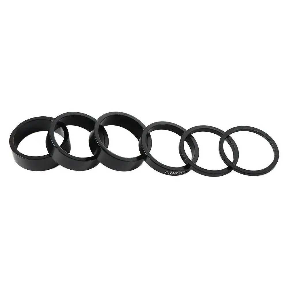 6pcs/set Aluminum Alloy Bike Headset Washer Mountain Bicycle Front Fork Washer Bike Stem Handlebar Spacers Ring Gasket bicycle headset bicycle spacer