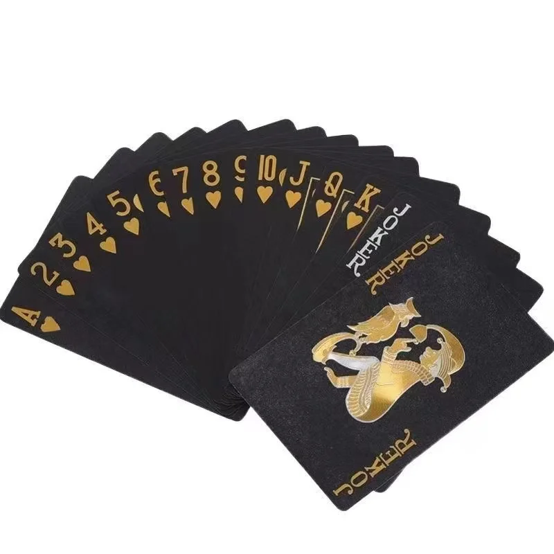 Black Gold Playing Card Game 55 Card Group Waterproof Poker Suit Magic Package Board Game Party Collection Gift playing cards