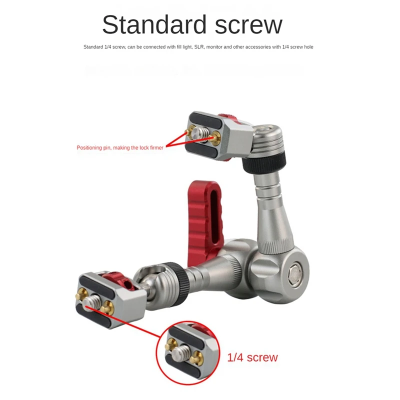 TTKK 알루미늄 합금 V-S-006B 암 휴대폰 모션 카메라, 범용 금속 퍼스트 앵글 카메라 액세서리, 핫