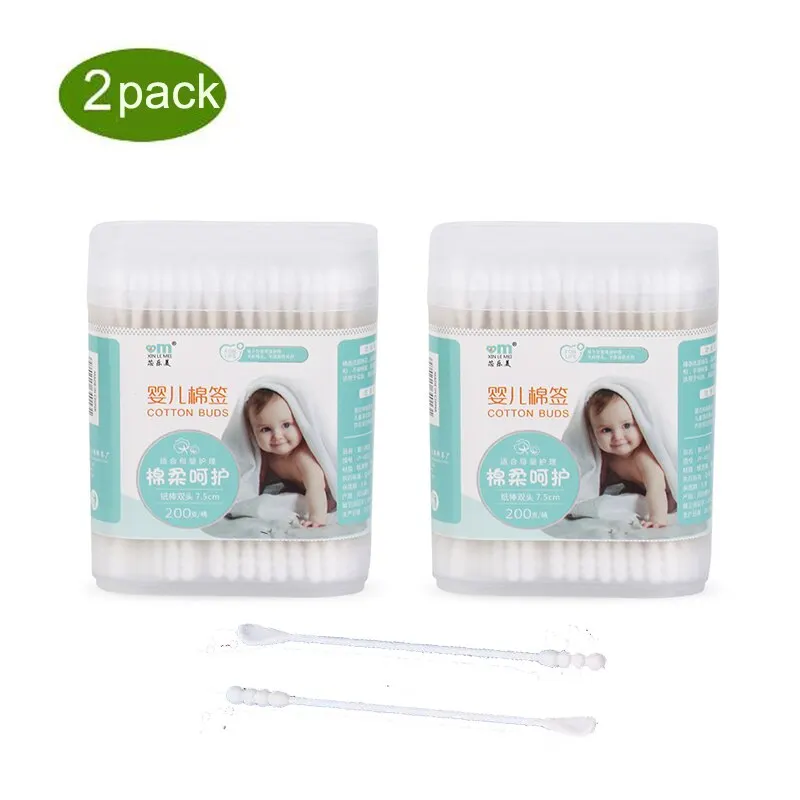 Baby Cotton Swabs 400pcs Paper Sticks Cotton Buds for Toddler Ear Nose