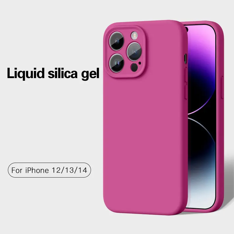 

Новый высококачественный Роскошный чехол из жидкого силикона для iphone 14 Pro Max, чехол для iphone 14 plus 11 13 12, полноразмерный противоударный чехол