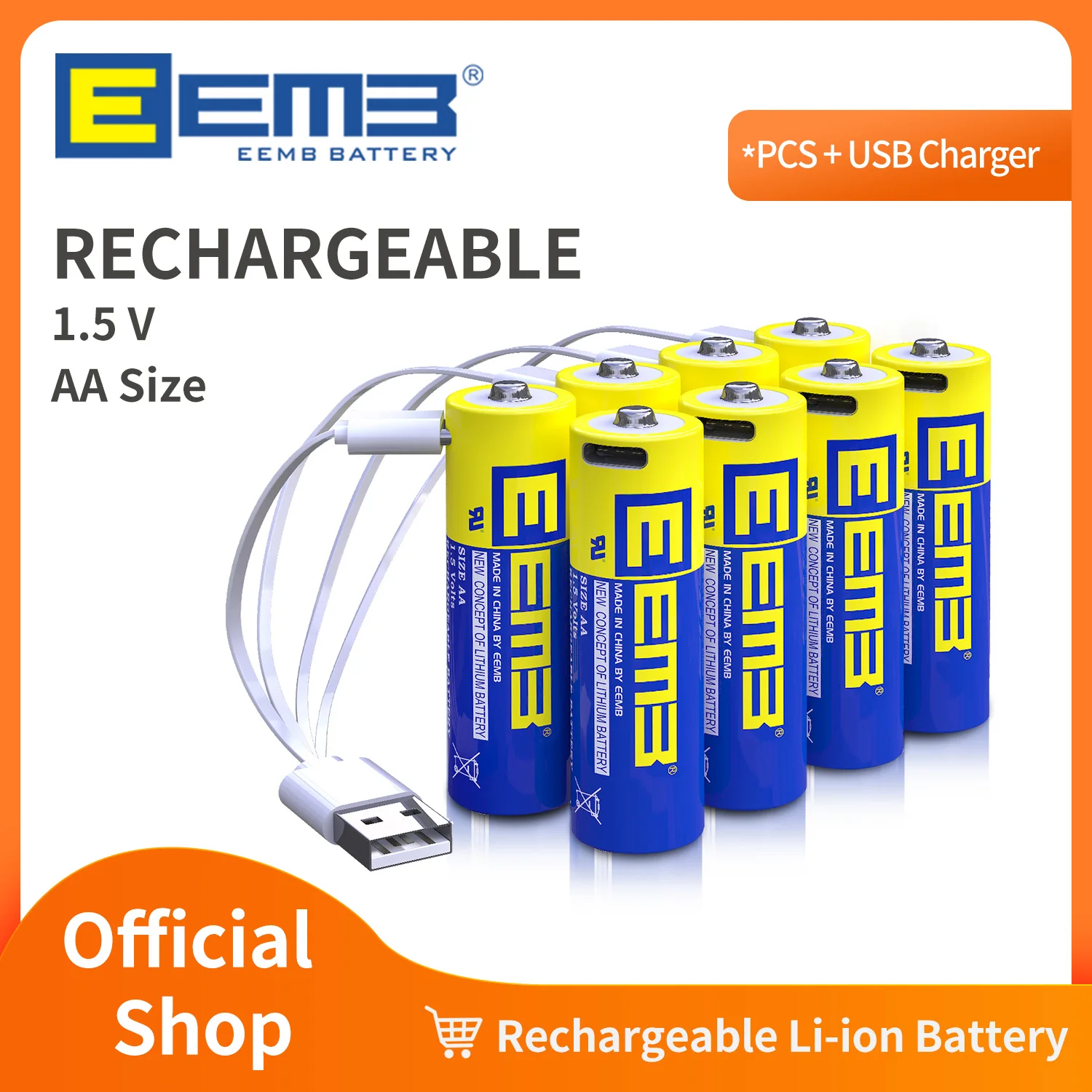 Ansmann USB-C Oplaadbare AAA 1,5V Li-ion Batterijen (4 stuks, 400 mAh