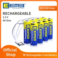 EEMB 1.5V 2600mWh Rechargeable AA Lithium Battery with USB-C Charging Cable 4/8PCS 1000 Cycles for Laptop Flashlight Toy Camera 1