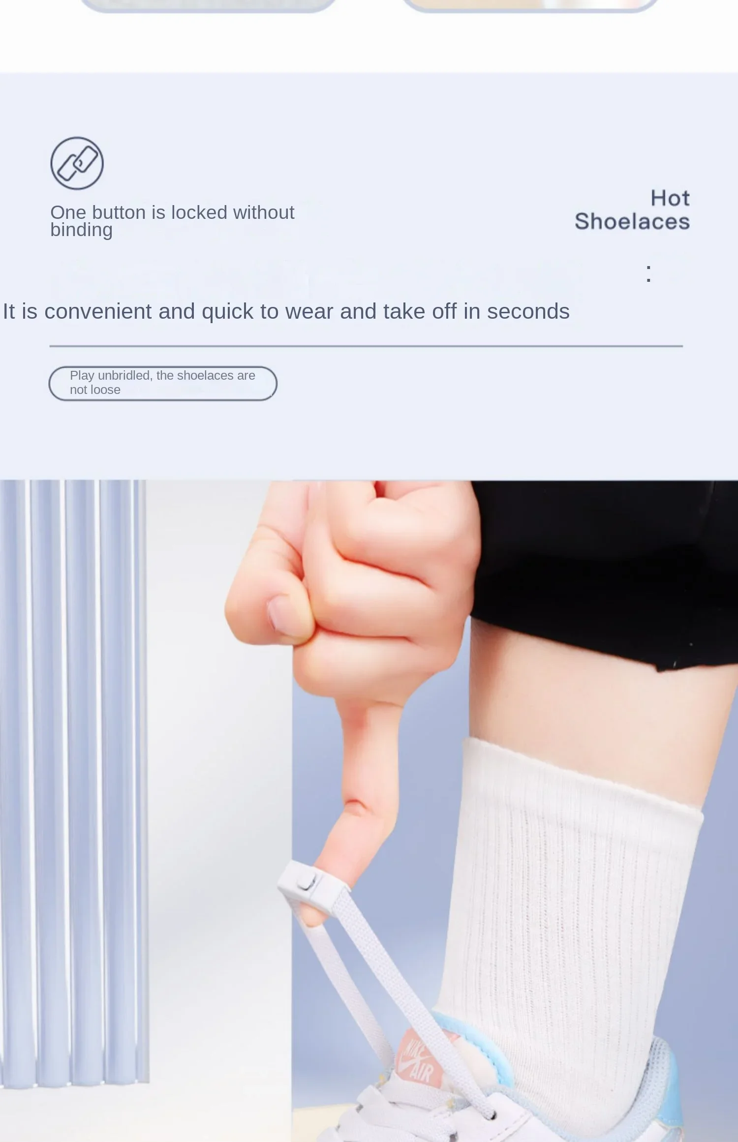 8 mm 2024 Schnürsenkel ohne Krawatte, Press-Lock-Einsatz, feste Schnürsenkel ohne Krawatten, elastische Schnürsenkel, Sneaker, für Kinder und Erwachsene, flache Schnürsenkel für Schuhe – Detail 4