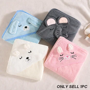 Asciugamano da Bagno per Neonati con Cappuccio a Forma di Animale, Coperta per Bambini, Accessori da Bagno