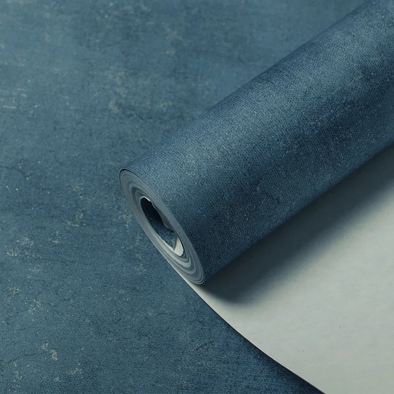 Papel de Parede Retro Nostálgico Estilo Americano Cimento Cinzento Liso Monocromático Papel de Parede de Fundo Bar e Sala