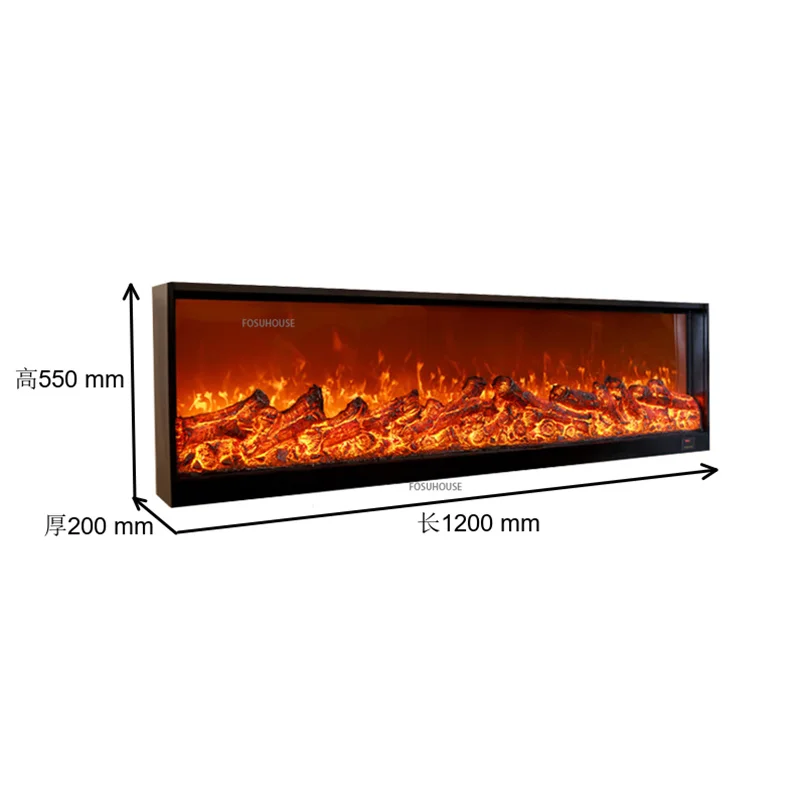 European Living Room Decorative Fireplace TV Cabinet Electronic Fireplaces Modern Indoor Background Wall Embedded Winter Heater