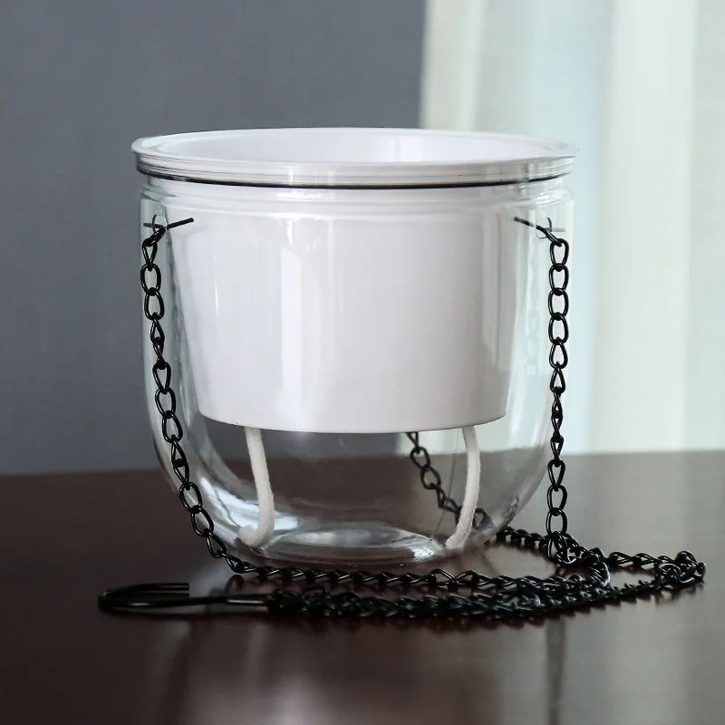 Hanging Flowerpot Self Absorbing Water Hanging Planter Thickened Plastic Planter Hydroponic Soil Cultivation Lazy Flower Pot FU