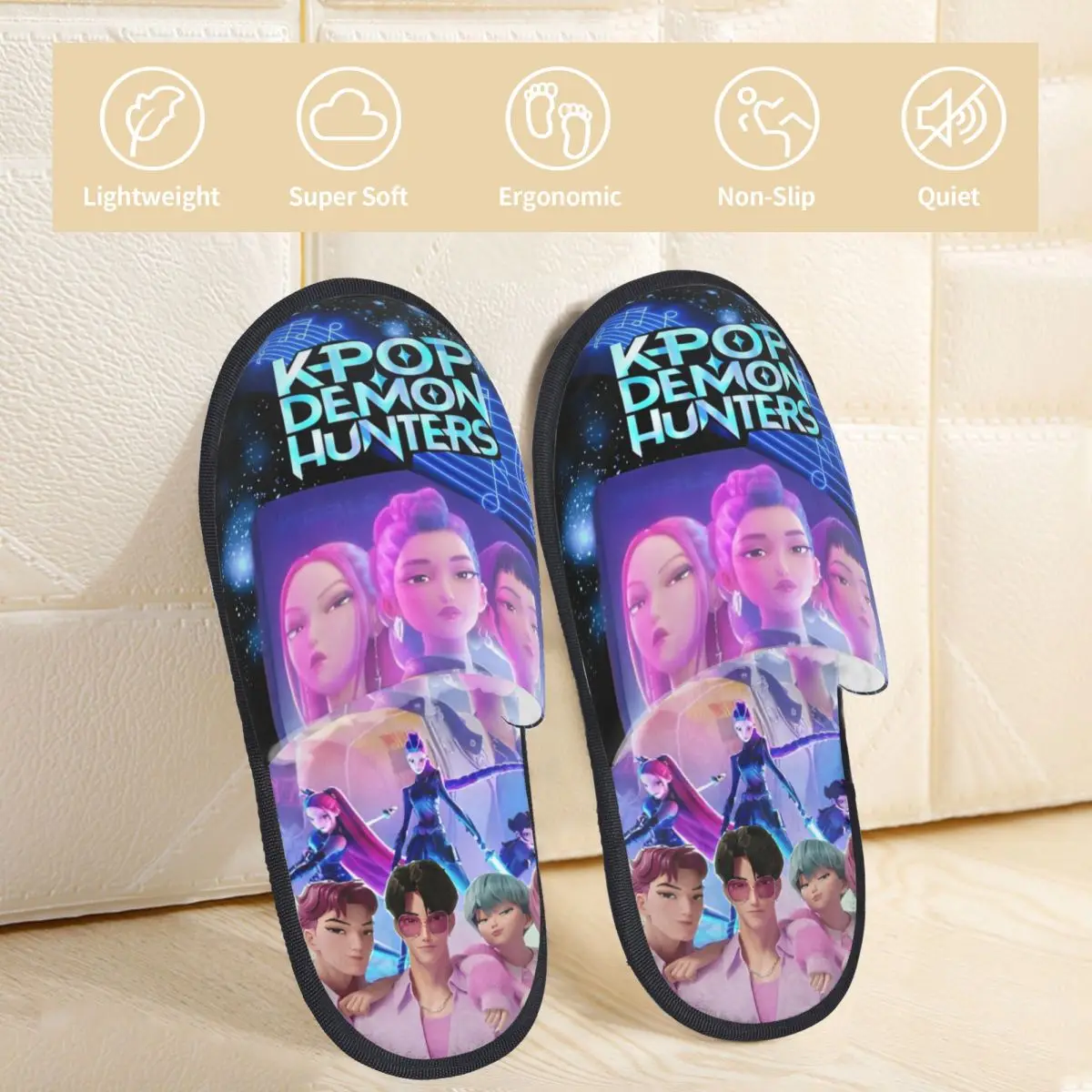 K-Pop Demon Hunters Indoor Slippers w/ Memory Foam 2