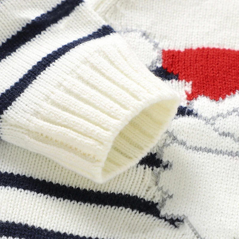 Infant Toddler Baby Boy Girl Knit Sweater Blouse Pullover Santa Clause Sweatshirt Warm Crewneck Long Sleeve Tops Christmas