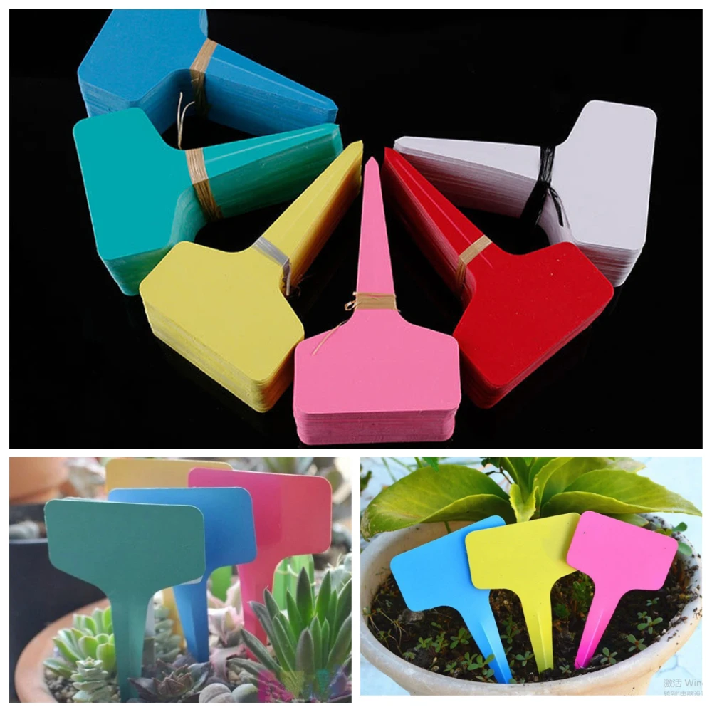 BEADNOVA Plant Labels 140pcs Plant Tags T Type Plant Markers ...