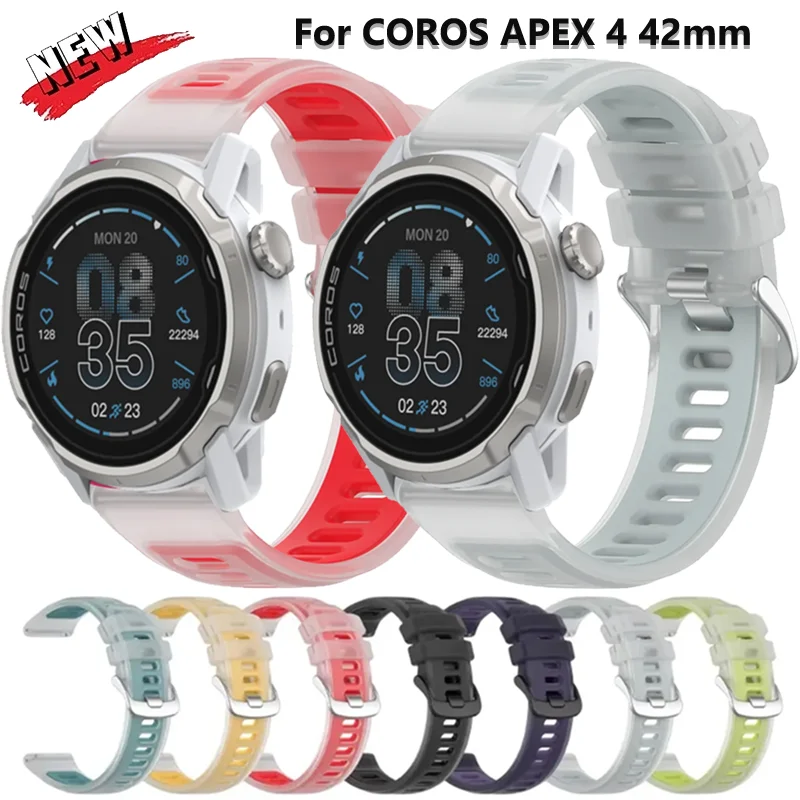 Breathable Semi-Transparent Silicone Strap, 20/22mm