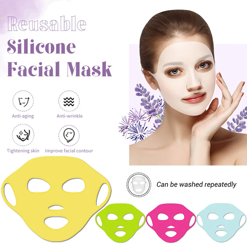 1PcsSiliconeFaceMaskMoisturizingReusableHangingEarSheetMask
