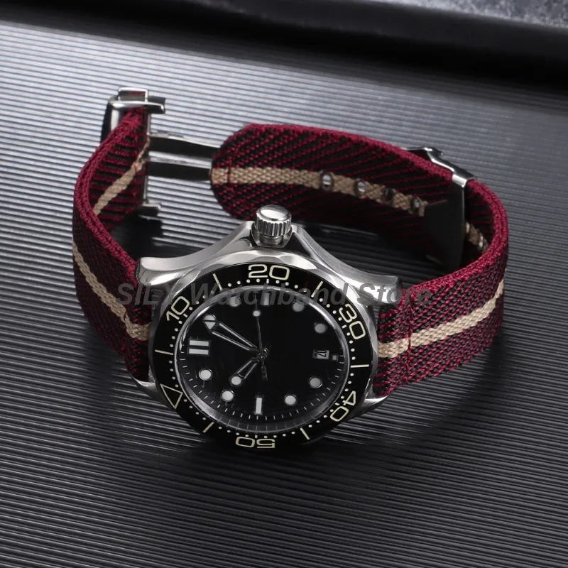 Woven Nylon Canvas Quick Release Watch Band with Folding Buckle