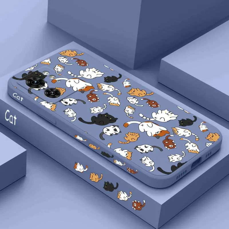 Rolling Cat Silicone Phone Case, Scratch-Resistant Shockproof Protector