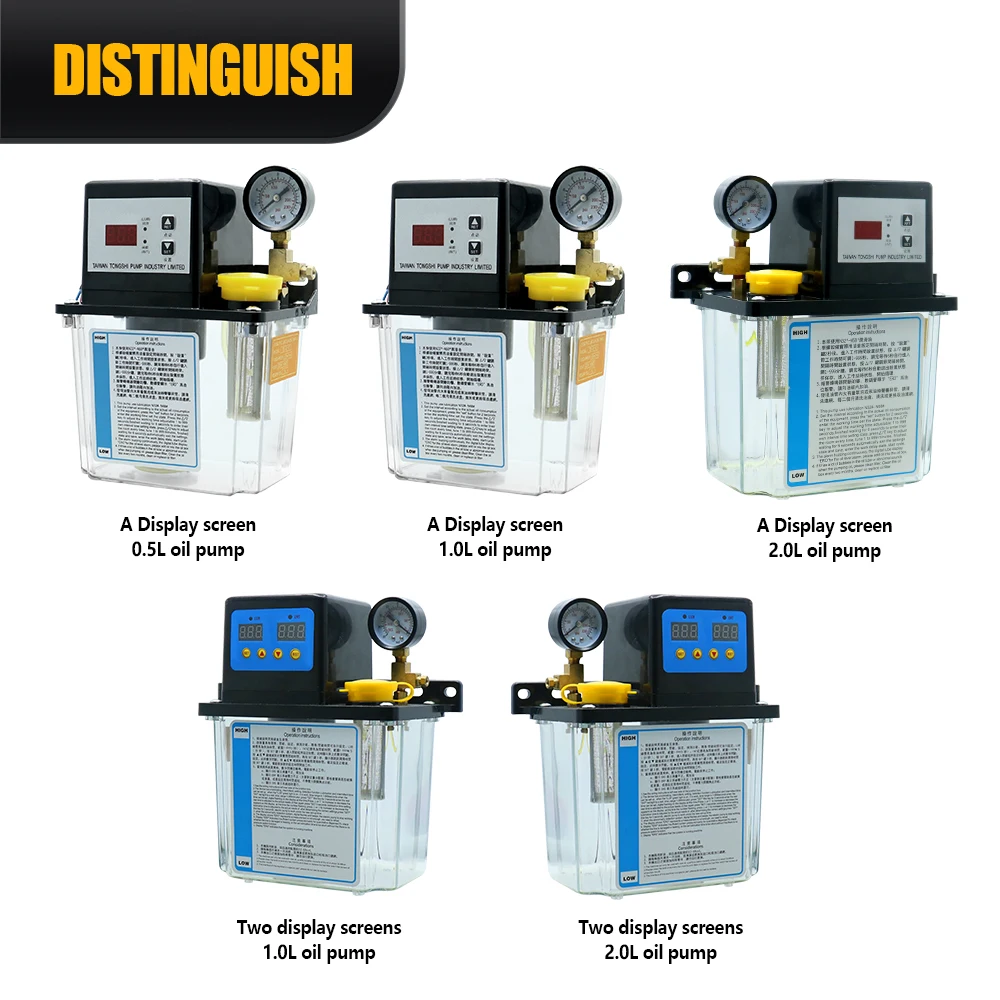 1L 2L Oil Lubrication Pump Automatic Lubricating Pump with Pressure Gauge CNC Electromagnetic Solenoid Lubricator