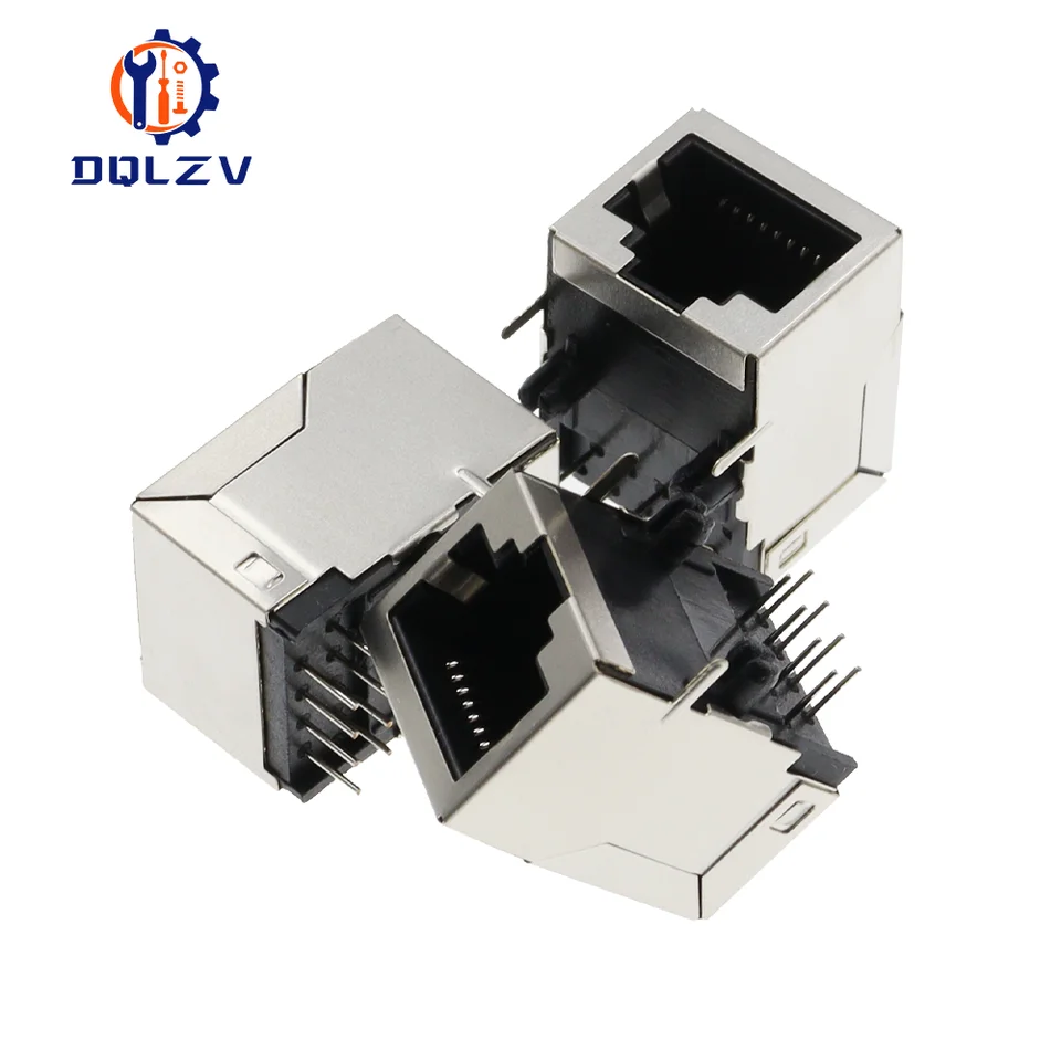 Sourcing Map 10 Pièces 4 Épingles RJ11 Réseau Modulaire Vertical Embase