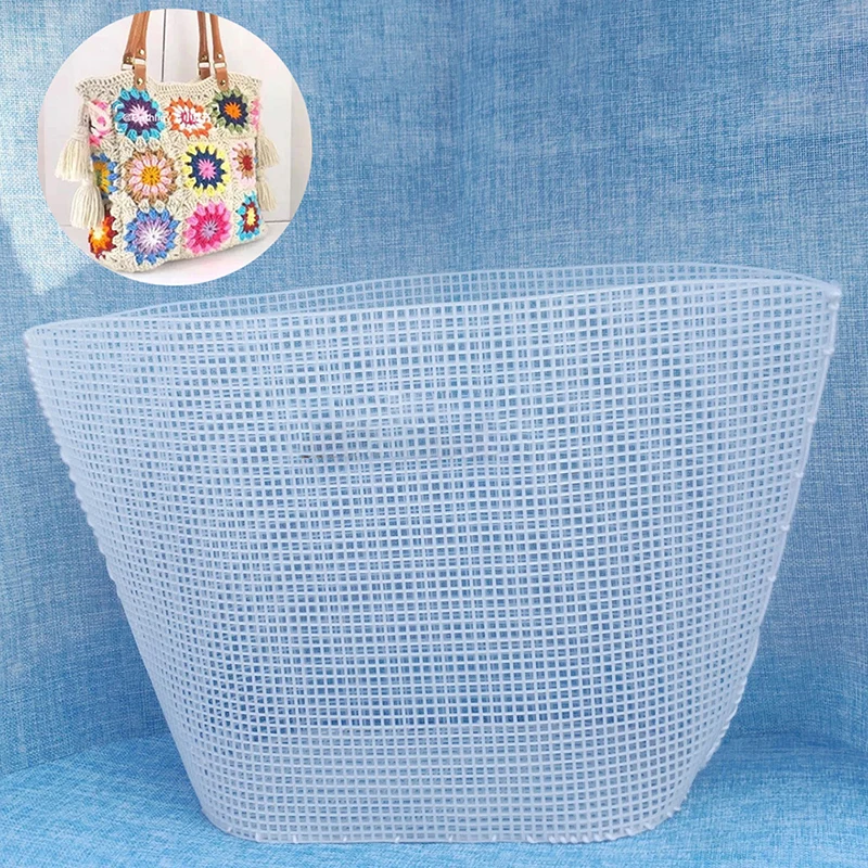 Description Picture 2 of itemEmbroidery Bucket Bag Auxiliary Knitting Sewing Weaving Plastic Mesh Sheet for DIY Accessories Handmade Easy Knit Helper
