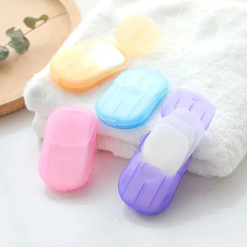 Portable Soap Paper Disposable Travel Camping Mini Cleaning Soaps for Washing Cleaning Hand for Outdoor Hiking Outdoor Supplies