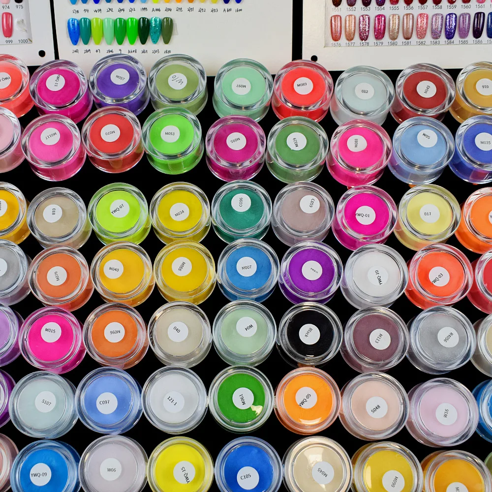 12Jar/Lot Acrylic Powder Nail Art Decoration 3D Carved Powder 12 Colors Dipping/Extension Professional Nail Pigment Dust Kit #F# 5