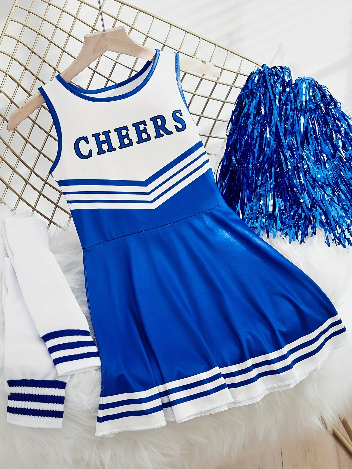 Cheerleader Set Kids Girls Dresses Performance Costumes children cheerleading costumes