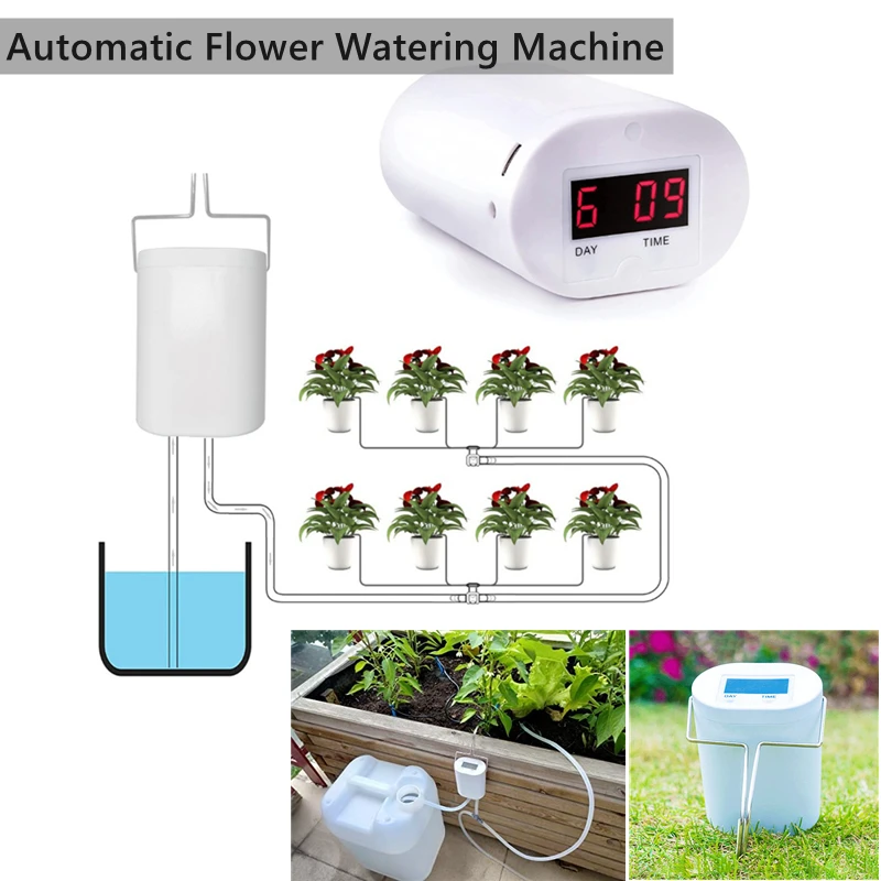 

8/4/2 Head Automatic Watering Pump Controller Flowers Plants Home Sprinkler Drip Irrigation Device Pump Timer System Garden Tool