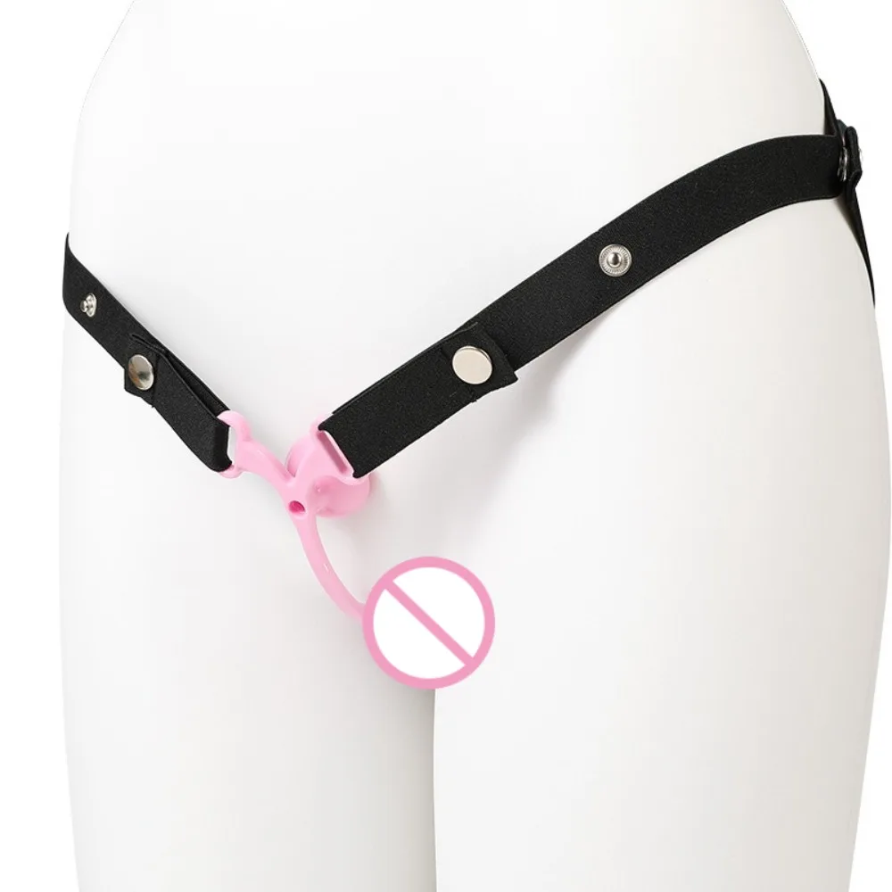 Keuschheitskäfig-Schloss mit verstellbarem elastischem Hilfsgürtel, Keuschheitsverschluss, Peniskäfig, Erwachsene, SM-Bondage für Männer, Penis-Sexspielzeug