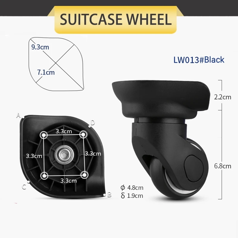 Mute Casters Travel Luggage Accessories Trolley Case Wheels Suitcase Suitcase Wheels Universal Wheels Wheels Pulley Rollers