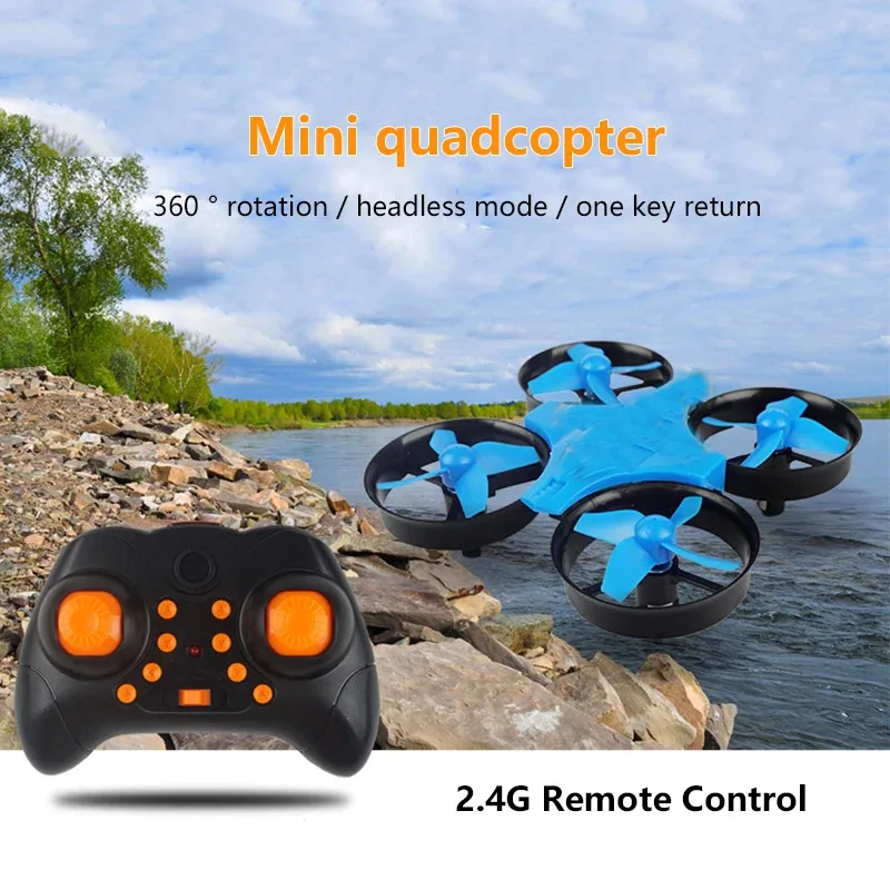 Mini Drone RC 2.4G 4CH 6 Axes Gyro avec 2 Batteries - Compatible Eachine E010 JJRC H36