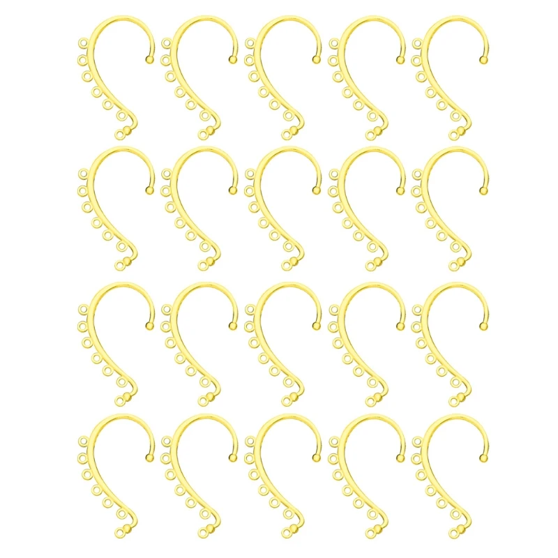 Ear Cuff Wrap Chain Tassel Dangle Earrings Set Non-Piercing Jewelry