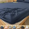 2 People Luxury Double Bed Bed Sheet Elastic Fitted Sheet Mattress Cover Couple Bed Linen 150/180x200 Bedding Queen King Size 1