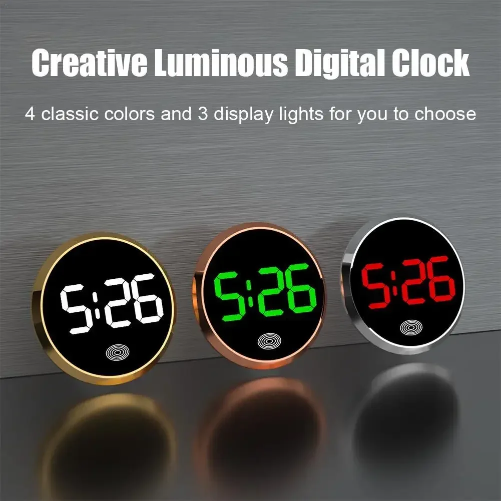 Creative Luminous Digital Clock LED Car Automobiles Internal Stick-On Mini Digital Clocks Auto Ornament Car Accessories car clock