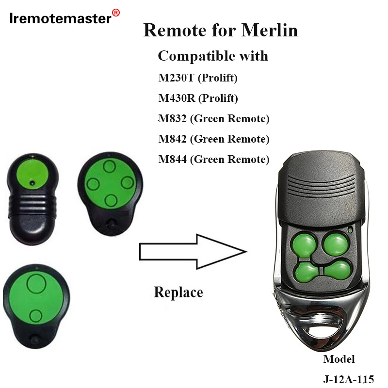 цена For Merlin M832 M842 M844 Compatible Garage Door Remote Control 433.92MHz garage door opener